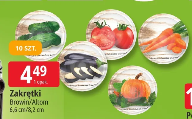 Zakrętki Altom 10-pak promocja w Leclerc