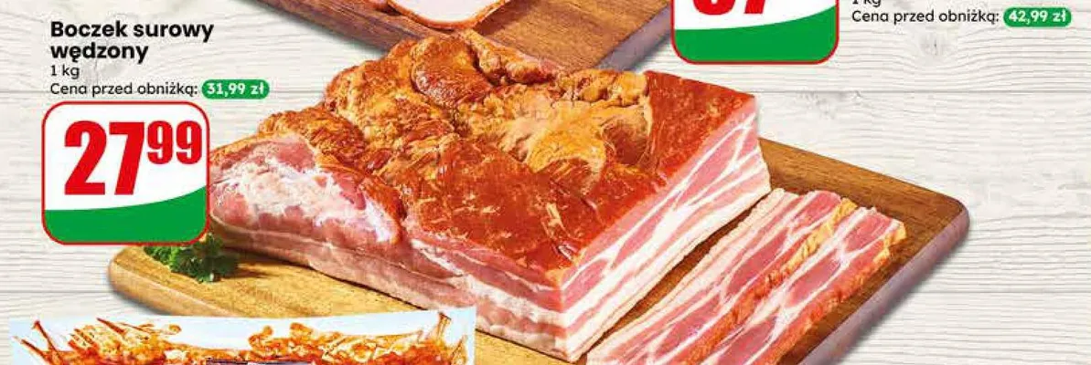 Boczek surowy wędzony Agro Rydzyna promocja w Dino