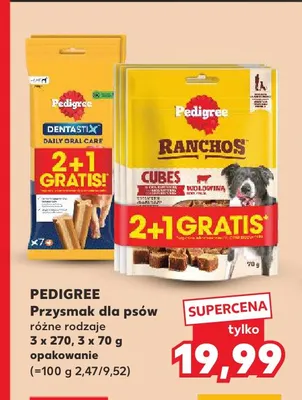Przysmak dla psów Ranchos Cubes Pedigree 3-pak promocja w Kaufland