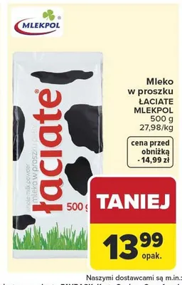 Mleko w proszku Łaciate promocja w Carrefour