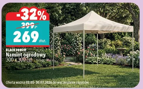 Namiot ogrodowy Black Forest 300x300cm promocja w Biedronka Home