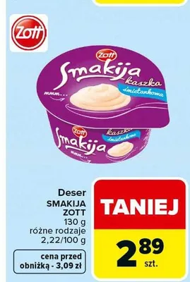 Deser smakija różne rodzaje promocja w Carrefour Market