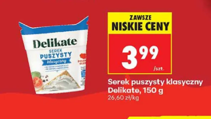 Serek puszysty klasyczny Delikate promocja w Biedronka