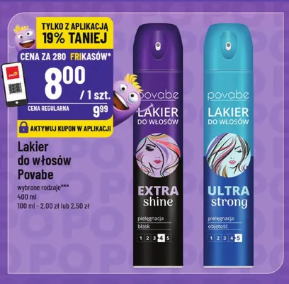 Lakier do włosów Povabe Ultra Strong promocja w POLOmarket