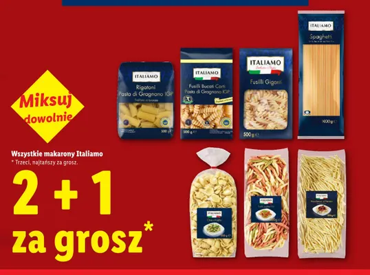 Makaron Fusilli Giganti Italiamo promocja w Lidl