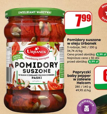 Papryczki baby pepper w zalewie Helcom promocja w Dino