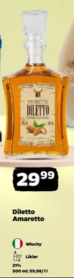 Likier Diletto Amaretto 21% promocja w Netto