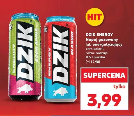 Napój energetyczny Dzik Energy Sour Apple promocja w Kaufland