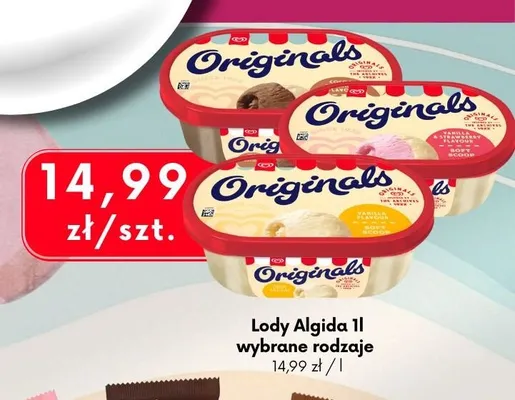 Lody waniliowe Algida Originals promocja w emma MARKET