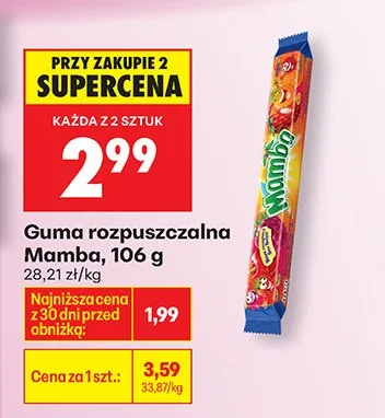 Guma rozpuszczalna promocja w Biedronka