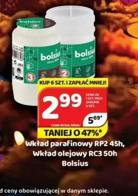 Wkład parafinowy RP2 45h Bolsius promocja w Delfin