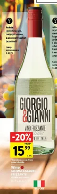 Wino Giorgi & Gianni Frizzante białe wytrawne włoskie promocja w Intermarche
