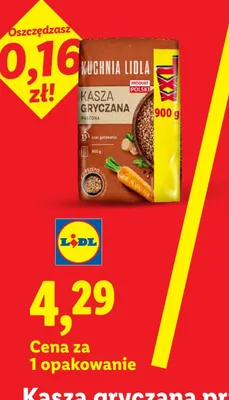 Kasza gryczana prażona promocja w Lidl