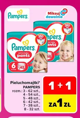 Pieluchomajtki Pampers rozm. 4 promocja w Carrefour