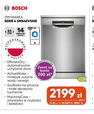 Zmywarka Serie 4 SMS4EVI00E Bosch promocja w Max Elektro