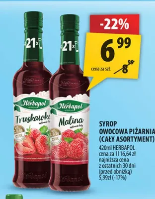 Syrop Owocowa Spiżarnia truskawka Herbapol promocja w Arhelan