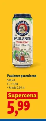 Piwo Paulaner pszeniczne promocja w Lidl