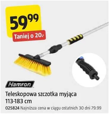 Teleskopowa szczotka myjąca Hamron 113-183cm promocja w Jula