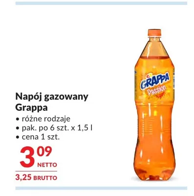 Napój gazowany Grappa promocja w Makro