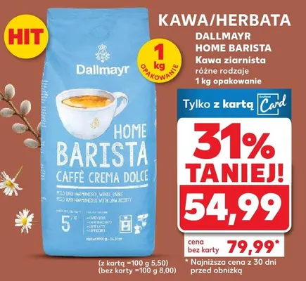 Kawa ziarnista  Home Barista różne rodzaje promocja w Kaufland