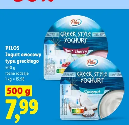 Jogurt owocowy typu greckiego Sour cherry Pilos promocja w Lidl
