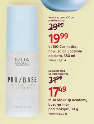 Baza-primer pod makijaż MUA MakeUp Academy promocja w Rossmann