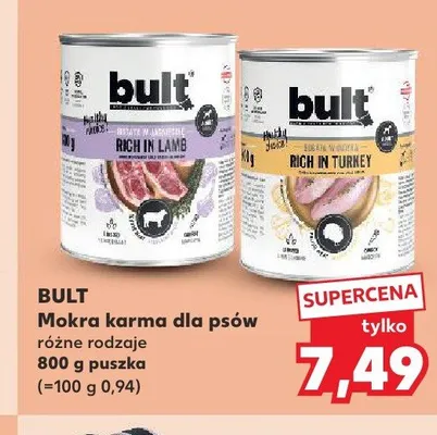Mokra karma dla psów Bult promocja w Kaufland