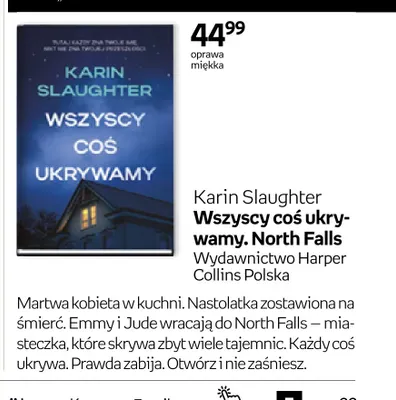 Książka Karin Slaughter Wszyscy coś ukrywamy North Falls promocja w Empik