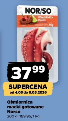 Ośmiornica macki gotowane Norso promocja w Netto