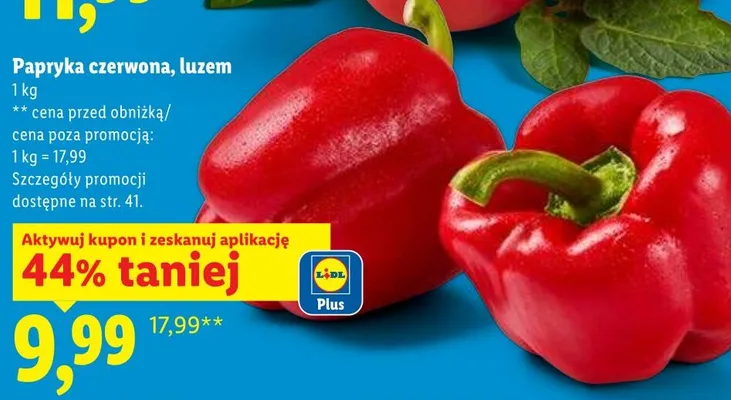 Papryka czerwona luzem promocja w Lidl