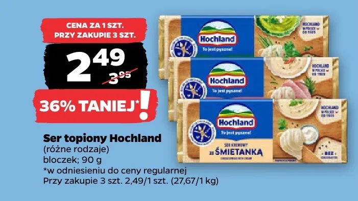 Ser topiony Hochland z szynką promocja w Netto