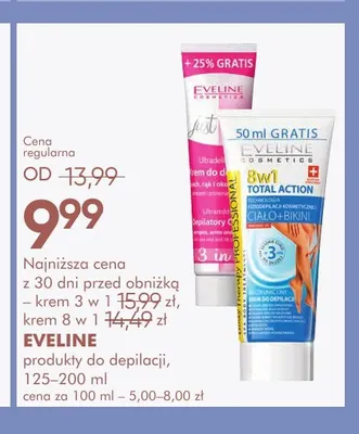 Produkty do depilacji Eveline promocja w Super-Pharm
