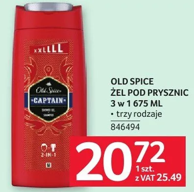 Żel pod prysznic Old Spice 3w1 675ml promocja w Selgros