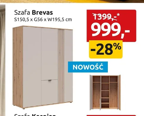 Szafa Brevas promocja w Black Red White