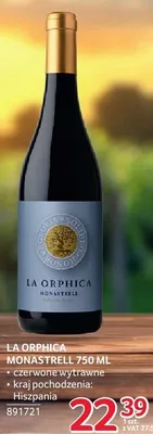 Wino LA ORPHICA MONASTRELL 750 ML promocja w Selgros