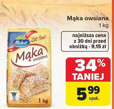 Mąka owsiana DENVER FOOD promocja w Carrefour