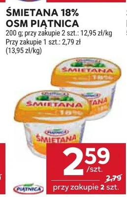 Śmietana 18% promocja w Stokrotka
