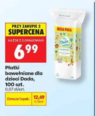 Płatki bawełniane dla dzieci Dada promocja w Biedronka