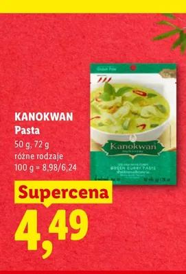Pasta curry zielona Kanokwan promocja w Lidl