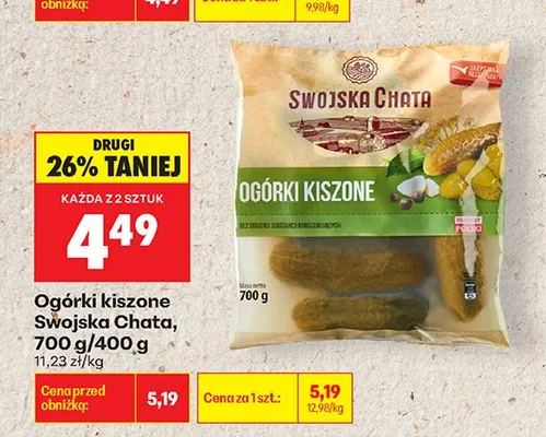 Ogórki kiszone Swojska Chata promocja w Biedronka