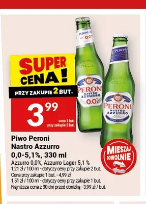 Piwo Peroni Nastro Azzurro promocja w Twój Market