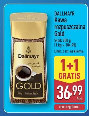 Kawa rozpuszczalna Gold Dallmayr promocja w Aldi