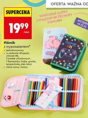 Piórnik z wyposażeniem LOOZZ promocja w Biedronka
