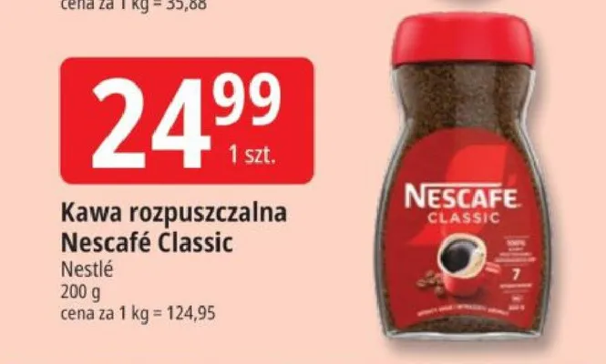 Kawa rozpuszczalna Nescafé Classic promocja w Leclerc