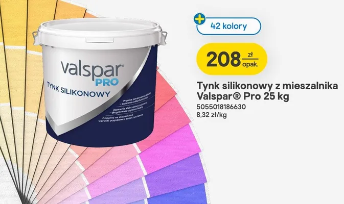 Tynk silikonowy Valspar promocja w Castorama