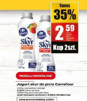Jogurt skyr do picia promocja w Supeco