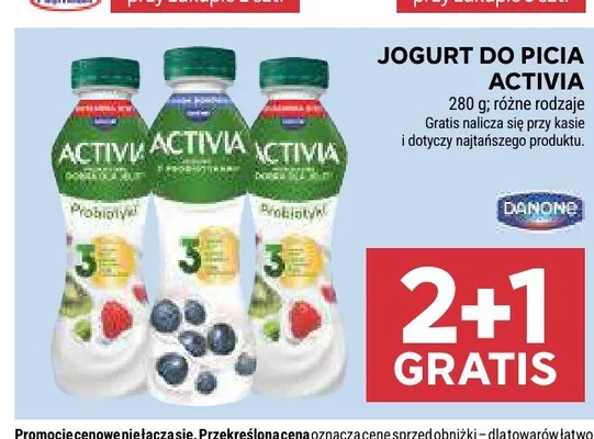 Jogurt do picia Activia Danone promocja w Stokrotka