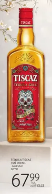 Tequila Tiscaz 35% 700 ml Gold, Silver promocja w Selgros