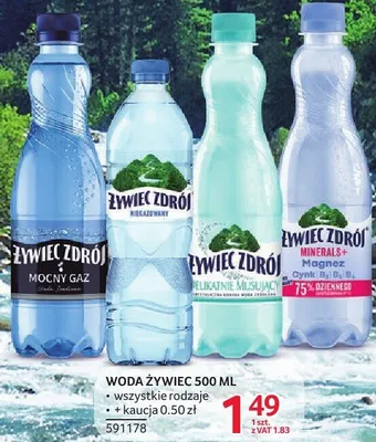 Woda Żywiec 500 ML - wszystkie rodzaje promocja w Selgros