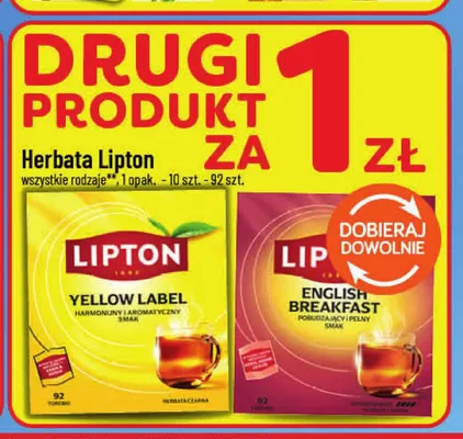 Herbata czarna Lipton Yellow Label promocja w POLOmarket